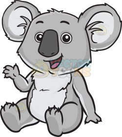 A happy cute koala bear : A small bear with big ears gray ...