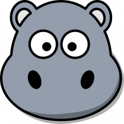 Hippo Head No Mouth Clip Art at Clker.com - vector clip art online ...