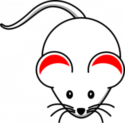 White Mouse Red Ears Clip Art at Clker.com - vector clip art online ...