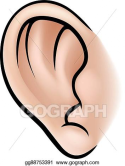 Clip Art Vector - Ear body part. Stock EPS gg88753391 - GoGraph