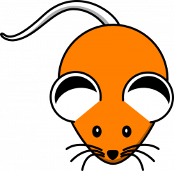 Orange Mouse Black Ears Clip Art at Clker.com - vector clip art ...