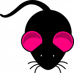 Black Mouse Pink Ears Clip Art at Clker.com - vector clip art online ...