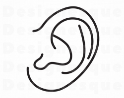 Ear Outline SVG, Hearing Svg, Ear Svg, Ear Clipart, Ear Files for Cricut,  Ear Cut Files For Silhouette, Ear Dxf, Ear Png, Ear Eps Ear Vector
