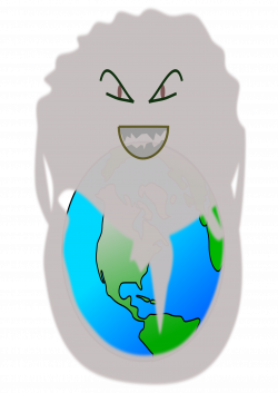 Clipart - Polluting earth