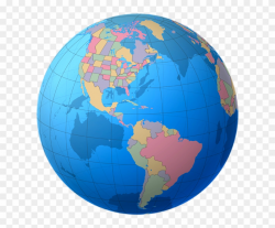 Globe Clipart Colourful - World Map Hd 3d - Png Download ...