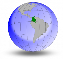 Colombia On The Globe Clip Art at Clker.com - vector clip art online ...