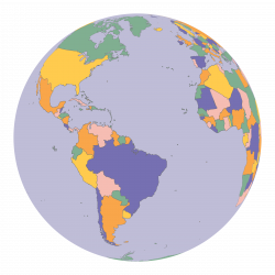 Clipart - Political Map Earth Globe