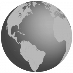 Clipart - Grayscale Earth Globe