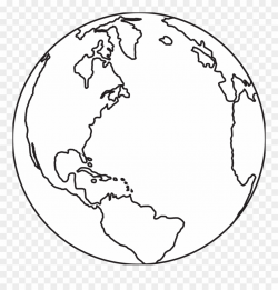 Earth Clip Art Black And White - Line Drawing Earth Black ...