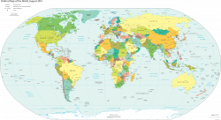 Clipart - CIA World Fact Book Political World Map 2013