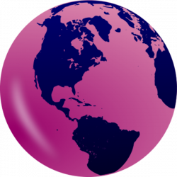 Globe clipart pink - Pencil and in color globe clipart pink