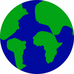 Clipart - Earth with continents separated
