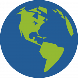 Clipart - Globe Icon facing America