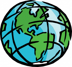 Planet Earth clipart earth map - Pencil and in color planet earth ...