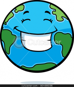 Earth Smiling stock vector