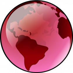 Globe clipart pink - Pencil and in color globe clipart pink