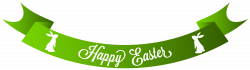Green Happy Easter Banner PNG Clip Art Image | Gallery ...