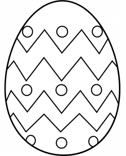 Easter Egg Black And White Clipart