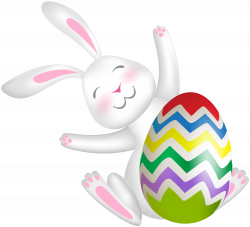 Easter Bunny with Egg Clip Art Image | Gallery Yopriceville - High ...