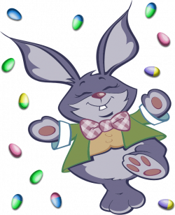 Clipart - Easter Bunny And Eggs