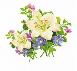 Easter Flowers Bouquet Png - Clip Art Easter Lilies ...