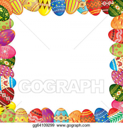 Vector Art - Easter eggs frame. EPS clipart gg64109299 - GoGraph