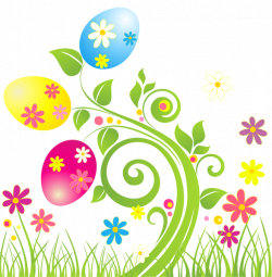 Easter Egg Decoration with Flowers PNG Transparent Clipart | Easter ...