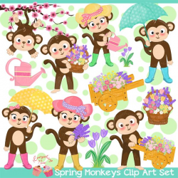 Free Spring Monkey Cliparts, Download Free Clip Art, Free ...