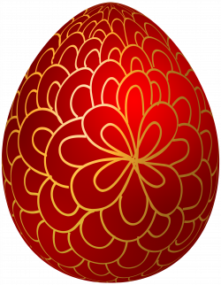 Red Decorative Easter Egg PNG Clip Art - Best WEB Clipart