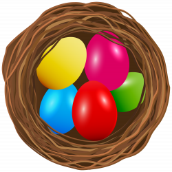 Easter Egg Nest Transparent PNG Clip Art Image | Gallery ...