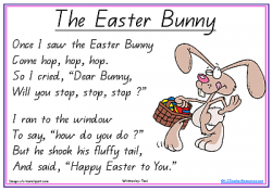 The Easter Bunny Poem - Printable Short Easter Poem for ...