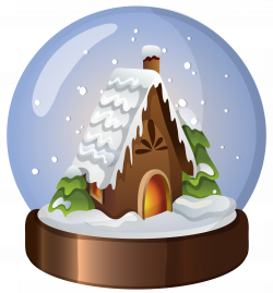 Christmas House Snow Globe PNG Clip Art Image | Gallery ...