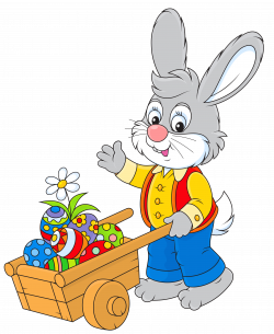 Easter Bunny with Egg Cart PNG Picture | Gallery Yopriceville ...