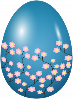 Easter Spring Egg Blue Clip Art Image | Gallery Yopriceville - High ...