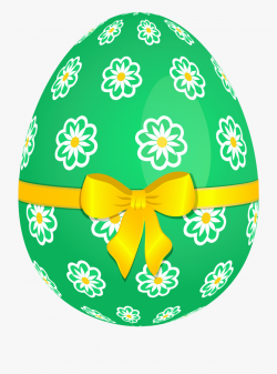 And Picture Egg Yellow Bow Green Flowers Clipart ...