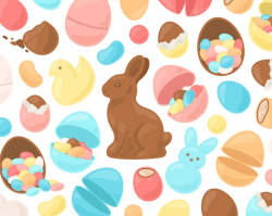 Pastel Easter Candy Clipart, Easter Bunny Clipart, Chocolate Candy Clip  Art, Easter Graphics & Illustrations, Commercial Use Download