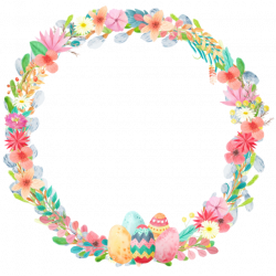 Watercolor Easter Wreath , Easter, Wreath, Spring PNG and PSD File ...
