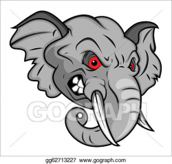 Vector Stock - Angry elephant mascot illustration. Clipart ...