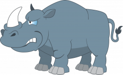 Rhinoceros Cartoon Illustration - Angry rhino 2212*1362 transprent ...