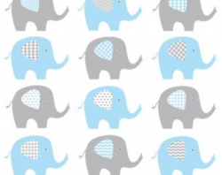 Baby Elephant Clip Art, Blue and Grey Elephant, Baby Boy ...
