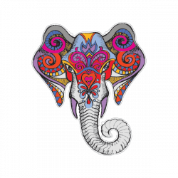 Patterned Elephant Drawing at GetDrawings.com | Free for personal ...