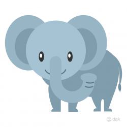 Cute Elephant Clipart Free Picture｜Illustoon