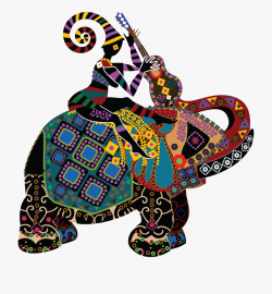 Elephants And People - Ethnic Elephants On Clipart #1390780 ...