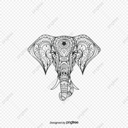 Vector Ethnic Elephant, Elephant Clipart, Elephant, Folk ...