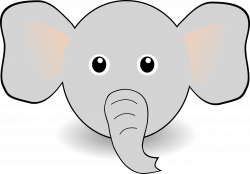 Clipart - Funny Elephant Face Cartoon