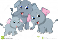 Elephant family cartoon Royalty Free Stock Photo | Baby ...