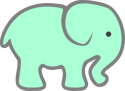 Green Baby Elephant clip art | SVG | Baby clip art, Elephant ...