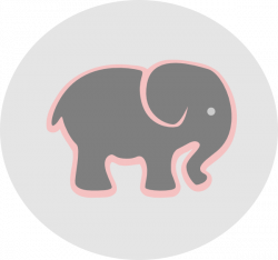 Grey Elephant With Pink In Circle Clip Art at Clker.com - vector ...