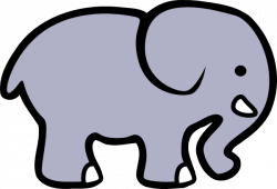 Elephant - Grey Clip Art at Clker.com - vector clip art ...