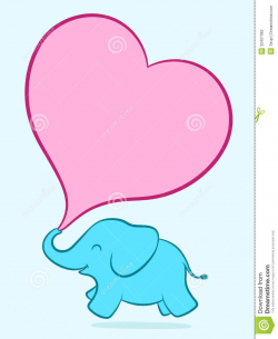 Cartoon Elephants With Hearts Clipart - Free Clipart ...